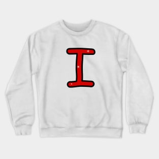 Letter I. Name with letter I. Personalized gift. Abbreviation. Abbreviation. Lettering Crewneck Sweatshirt